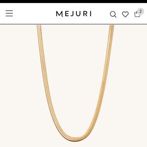 Mejuri Bold Gold Herringbone necklace